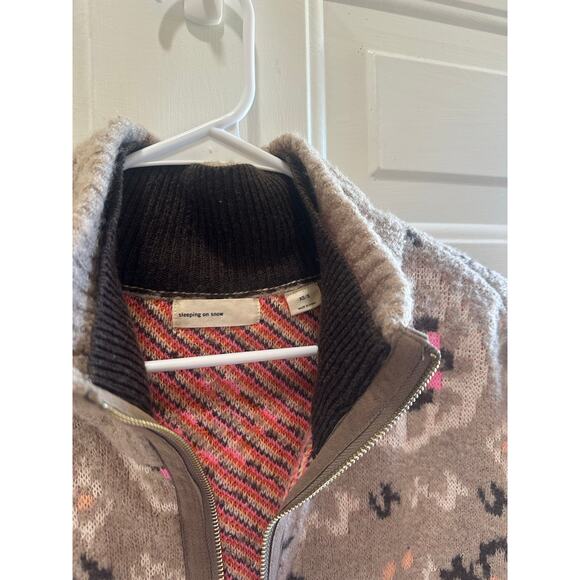 Anthropologie Sleeping On Snow Sz XS/S Fair Isle Sweater 1/2 Zip Pullover - Picture 4 of 6